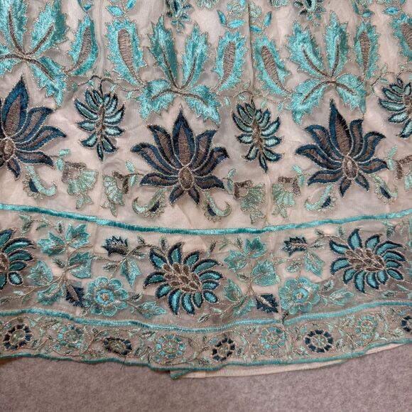 Soft Surroundings Icon Alexandria Embroider Maxi Skirt Boho Fairy Whimsical Sz L - Picture 3 of 8